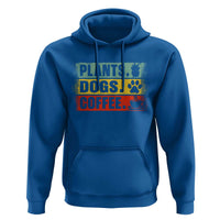 Plants Dogs Coffee Hoodie Retro Gardening And Dog Lover - Wonder Print Shop