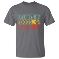 Plants Dogs Coffee T Shirt Retro Gardening And Dog Lover - Wonder Print Shop