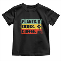 Plants Dogs Coffee Toddler T Shirt Retro Gardening And Dog Lover - Wonder Print Shop