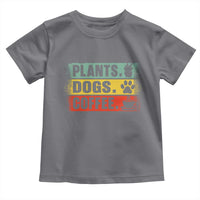 Plants Dogs Coffee Toddler T Shirt Retro Gardening And Dog Lover - Wonder Print Shop