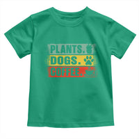 Plants Dogs Coffee Toddler T Shirt Retro Gardening And Dog Lover - Wonder Print Shop