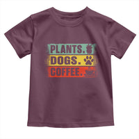 Plants Dogs Coffee Toddler T Shirt Retro Gardening And Dog Lover - Wonder Print Shop