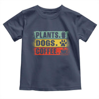 Plants Dogs Coffee Toddler T Shirt Retro Gardening And Dog Lover - Wonder Print Shop