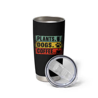 Plants Dogs Coffee Tumbler Cup Retro Gardening And Dog Lover - Wonder Print Shop
