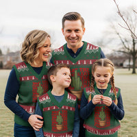 Funny What The Fucculent V-Neck Knit Sweater Vest Cactus Succulents Plants Gardening - Wonder Print Shop