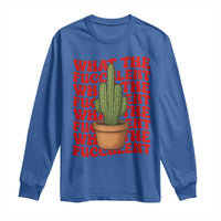 Funny What The Fucculent Long Sleeve Shirt Cactus Succulents Plants Gardening - Wonder Print Shop