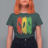Three Birds Rasta Jamaica Reggae Music T Shirt For Women - Wonder Print Shop