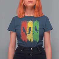 Three Birds Rasta Jamaica Reggae Music T Shirt For Women - Wonder Print Shop