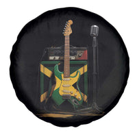 Reggae Guitar Jamaican Flag Amp Microphone Music Lover Spare Tire Cover - Wonder Print Shop