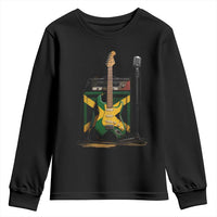 Reggae Guitar Jamaican Flag Amp Microphone Music Lover Youth Sweatshirt - Wonder Print Shop