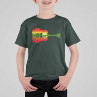 Reggae Music Guitar Lake Shadow Jamaica Rasta T Shirt For Kid - Wonder Print Shop
