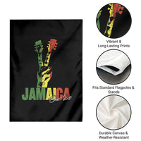 Funny Jamaica One Love Reggae Music Garden Flag Rasta Peace Hand Guitar - Wonder Print Shop