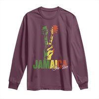 Jamaica One Love Reggae Music Long Sleeve Shirt Rasta Peace Hand Guitar - Wonder Print Shop