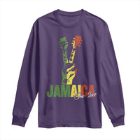 Jamaica One Love Reggae Music Long Sleeve Shirt Rasta Peace Hand Guitar - Wonder Print Shop