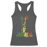 Jamaica One Love Reggae Music Racerback Tank Top Rasta Peace Hand Guitar - Wonder Print Shop
