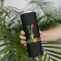 Jamaica One Love Reggae Music Skinny Tumbler Rasta Peace Hand Guitar - Wonder Print Shop
