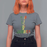 Jamaica One Love Reggae Music T Shirt For Women Rasta Peace Hand Guitar - Wonder Print Shop