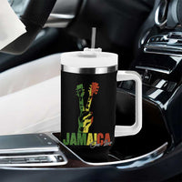 Jamaica One Love Reggae Music Tumbler With Handle Rasta Peace Hand Guitar - Wonder Print Shop