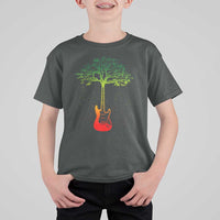 Reggae Music Guitar Rastafarian Roots Rasta Jamaican T Shirt For Kid - Wonder Print Shop