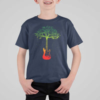 Reggae Music Guitar Rastafarian Roots Rasta Jamaican T Shirt For Kid - Wonder Print Shop