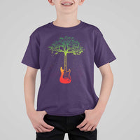 Reggae Music Guitar Rastafarian Roots Rasta Jamaican T Shirt For Kid - Wonder Print Shop
