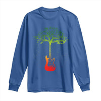 Reggae Music Guitar Rastafarian Roots Rasta Jamaican Long Sleeve Shirt - Wonder Print Shop