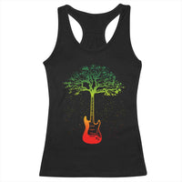 Reggae Music Guitar Rastafarian Roots Rasta Jamaican Racerback Tank Top - Wonder Print Shop