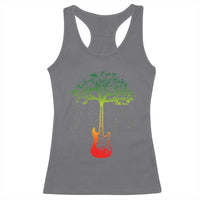 Reggae Music Guitar Rastafarian Roots Rasta Jamaican Racerback Tank Top - Wonder Print Shop