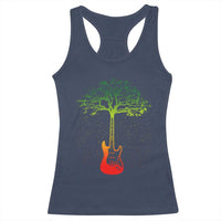 Reggae Music Guitar Rastafarian Roots Rasta Jamaican Racerback Tank Top - Wonder Print Shop