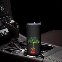 Reggae Music Guitar Rastafarian Roots Rasta Jamaican Skinny Tumbler - Wonder Print Shop