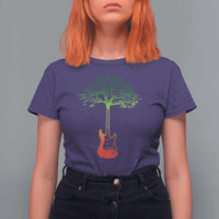 Reggae Music Guitar Rastafarian Roots Rasta Jamaican T Shirt For Women - Wonder Print Shop