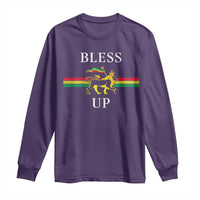 Bless Up Long Sleeve Shirt Rastafari Lion Of Judah Reggae Music - Wonder Print Shop