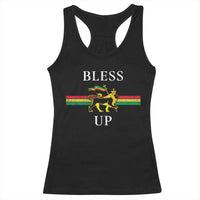 Bless Up Racerback Tank Top Rastafari Lion Of Judah Reggae Music - Wonder Print Shop