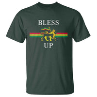 Bless Up T Shirt Rastafari Lion Of Judah Reggae Music - Wonder Print Shop