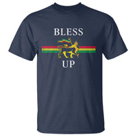 Bless Up T Shirt Rastafari Lion Of Judah Reggae Music - Wonder Print Shop