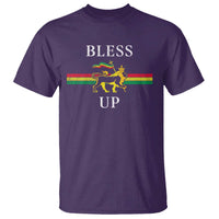 Bless Up T Shirt Rastafari Lion Of Judah Reggae Music - Wonder Print Shop