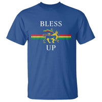 Bless Up T Shirt Rastafari Lion Of Judah Reggae Music - Wonder Print Shop