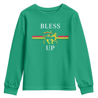 Bless Up Youth Sweatshirt Rastafari Lion Of Judah Reggae Music - Wonder Print Shop