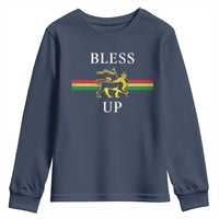 Bless Up Youth Sweatshirt Rastafari Lion Of Judah Reggae Music - Wonder Print Shop
