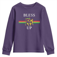 Bless Up Youth Sweatshirt Rastafari Lion Of Judah Reggae Music - Wonder Print Shop