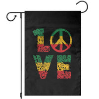 One Love Jamaica Garden Flag Reggae Music Peace Sign Rastafarian - Wonder Print Shop