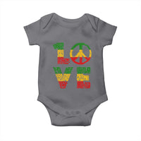 One Love Jamaica Baby Onesie Reggae Music Peace Sign Rastafarian - Wonder Print Shop