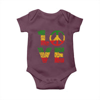 One Love Jamaica Baby Onesie Reggae Music Peace Sign Rastafarian - Wonder Print Shop