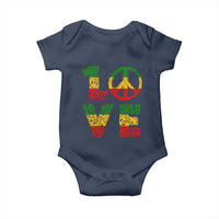 One Love Jamaica Baby Onesie Reggae Music Peace Sign Rastafarian - Wonder Print Shop