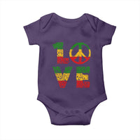 One Love Jamaica Baby Onesie Reggae Music Peace Sign Rastafarian - Wonder Print Shop