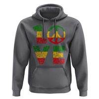 One Love Jamaica Hoodie Reggae Music Peace Sign Rastafarian - Wonder Print Shop