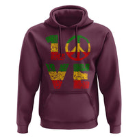 One Love Jamaica Hoodie Reggae Music Peace Sign Rastafarian - Wonder Print Shop