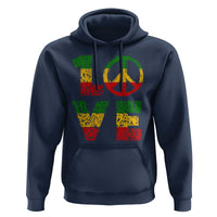One Love Jamaica Hoodie Reggae Music Peace Sign Rastafarian - Wonder Print Shop