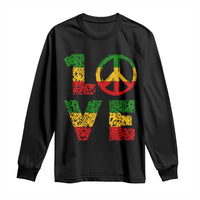 One Love Jamaica Long Sleeve Shirt Reggae Music Peace Sign Rastafarian - Wonder Print Shop