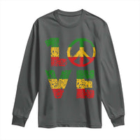 One Love Jamaica Long Sleeve Shirt Reggae Music Peace Sign Rastafarian - Wonder Print Shop